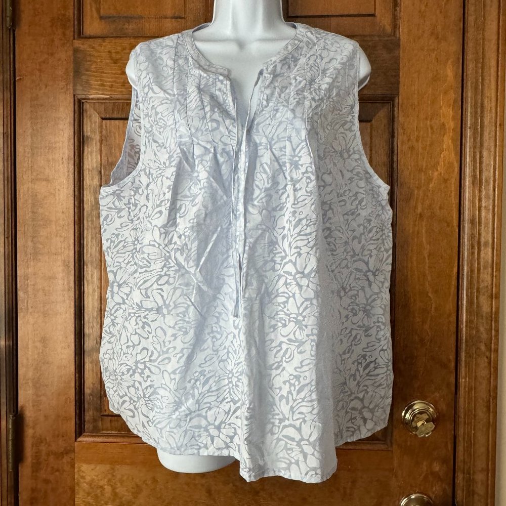 NWT Zac & Rachel Light Blue Tank w/Self Tie XL